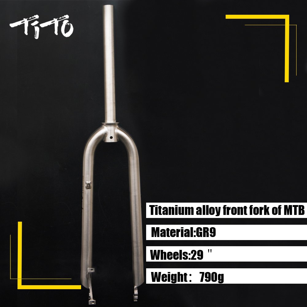 Amazon | TiTo Gr.9 MTB チタンバイク フロントフォーク ラウンド