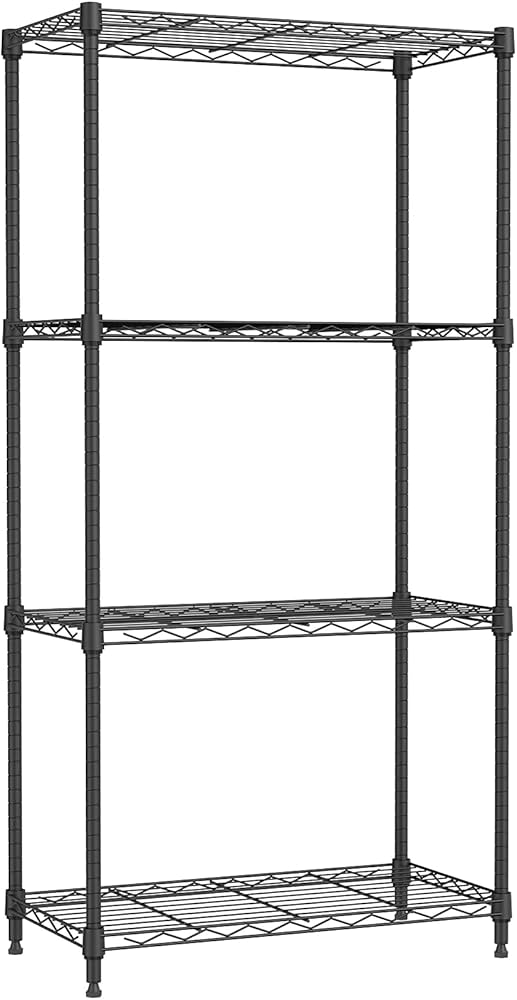 Amazon｜IZEUK スチールラック 4段 高さ伸縮メッシュ 収納棚 防錆加工