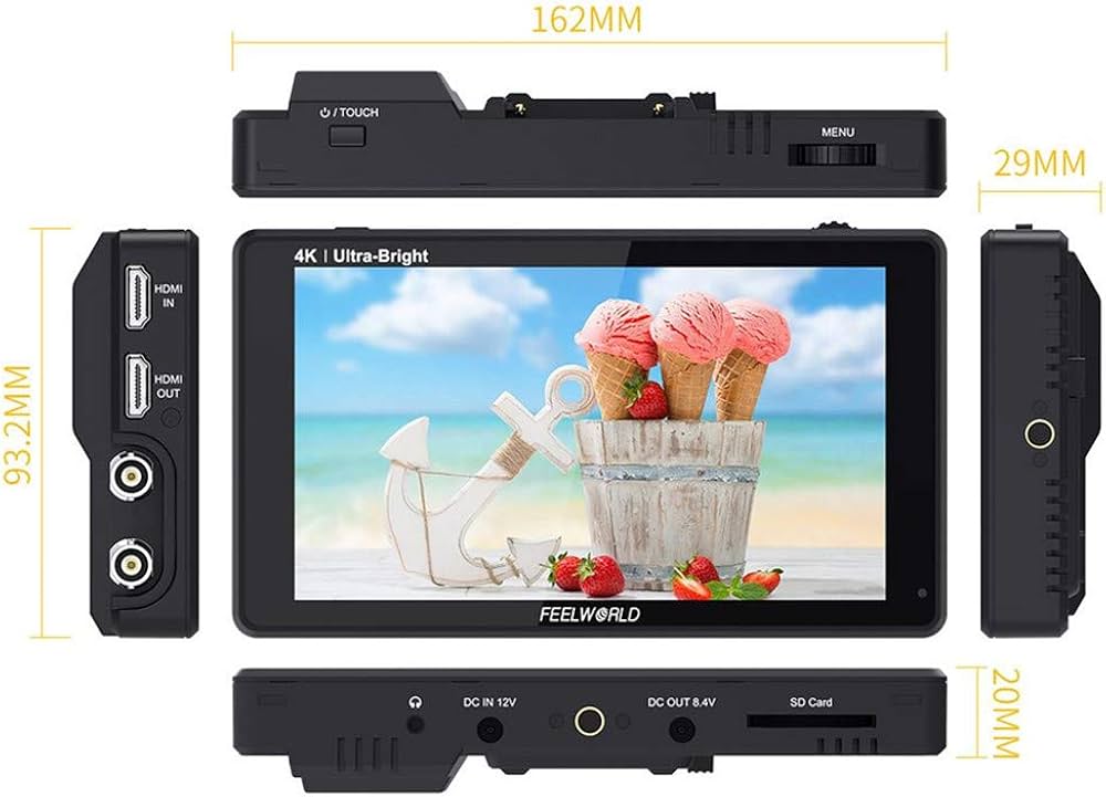 Amazon.co.jp: FEELWORLD LUT6S 6インチ フィールドモニター 超高輝度