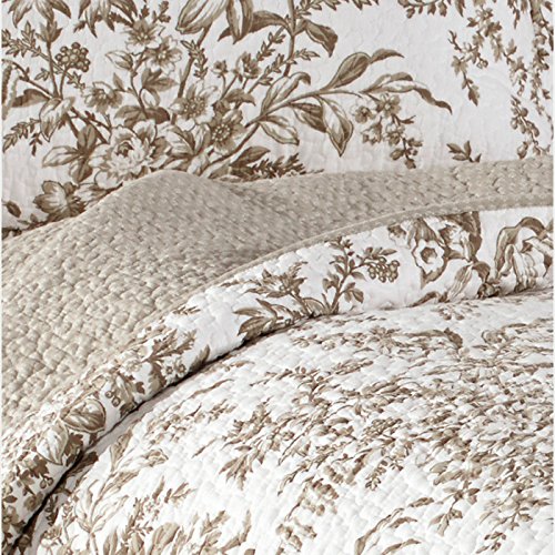 Amazon｜ローラアシュレイ ベッドカバー ベージュフラワー ベッド