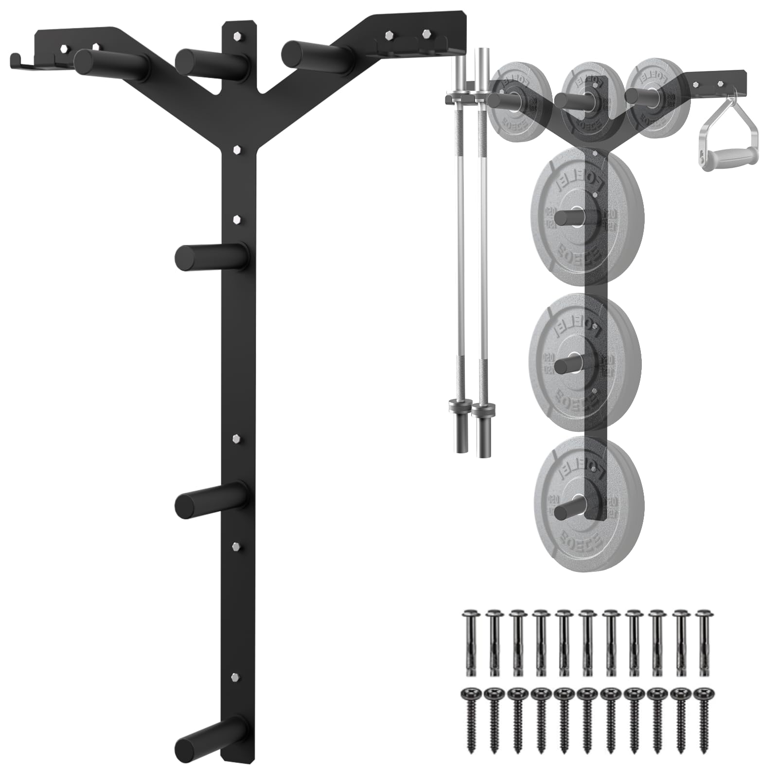 Amazon.co.jp: 壁掛けウェイトプレートホルダー&バーベルラック | バー