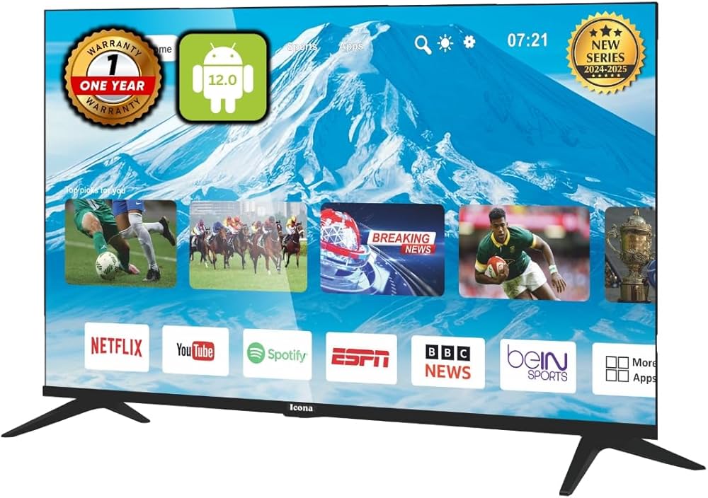 Icona London 32-Inch HD LED,32 inch smart tv Android with WiFi