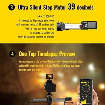 Amazon.co.jp: Zeapon Micro 2 E800 電動スライダー カメラ 移動距離