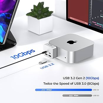 Amazon.com: Mac mini M4 Dock, MiniPack Expansion Dock, 6-in-1