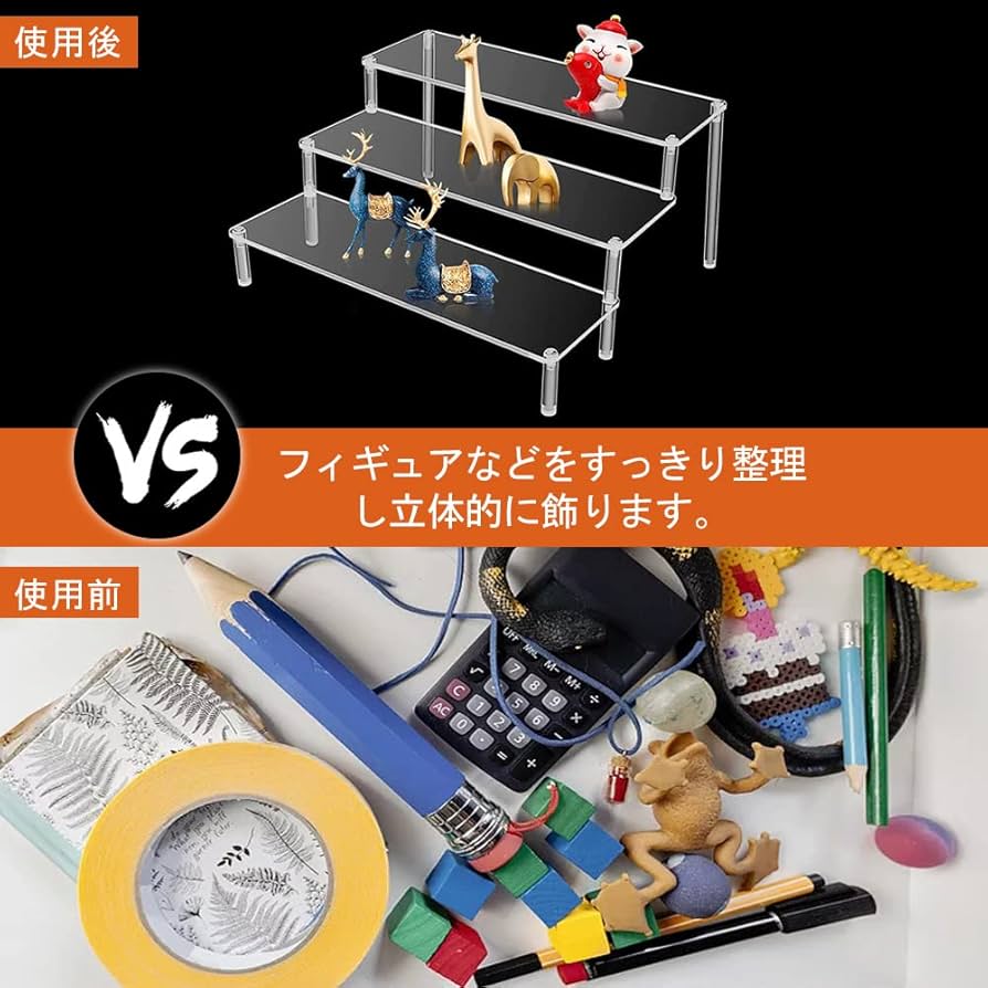 Amazon.co.jp: SIYINGSAERY ディスプレイスタンド ひな壇 3段