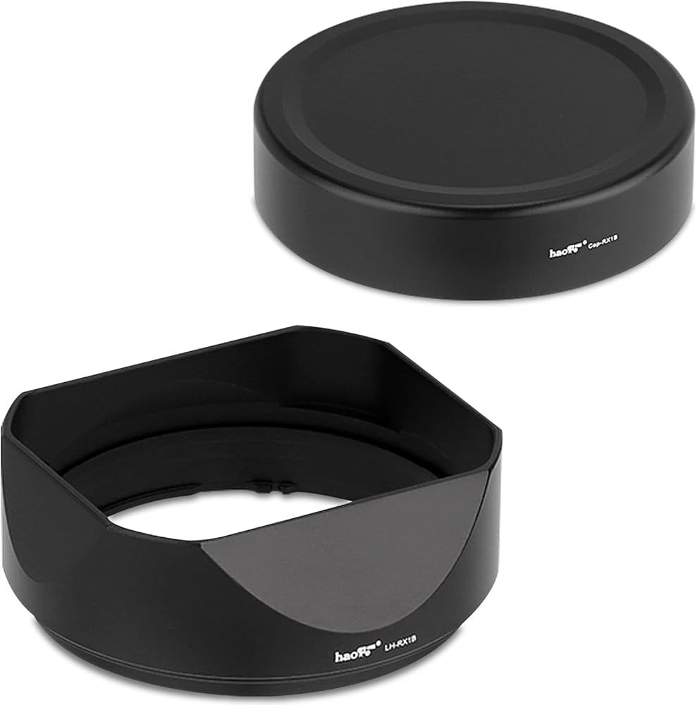 Amazon | haoge メタル 正方形 レンズフード + フードキャップ 富士