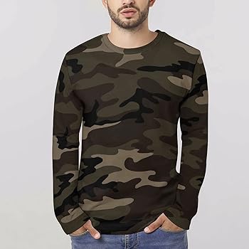 Amazon | [MXN] ロングスリーブTシャツ 長袖 メンズ 迷彩柄 カモフラ