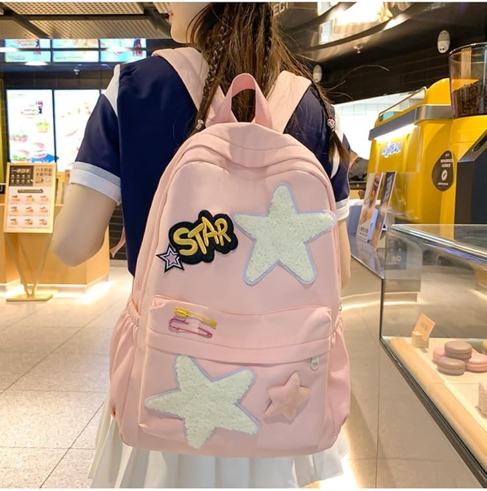Amazon.com: MININAI 2026 Preppy Backpack Trendy Y2K Stars Backpack