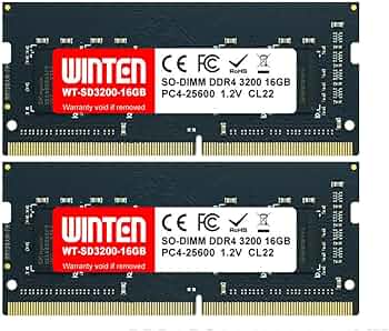 Amazon.co.jp: WINTEN ノートPC用メモリ DDR4-3200 32GB（16GB×2枚