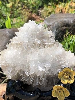 Amazon.co.jp: 買い得 680g 綺麗 透明感良く ミャンマー産 菊花水晶