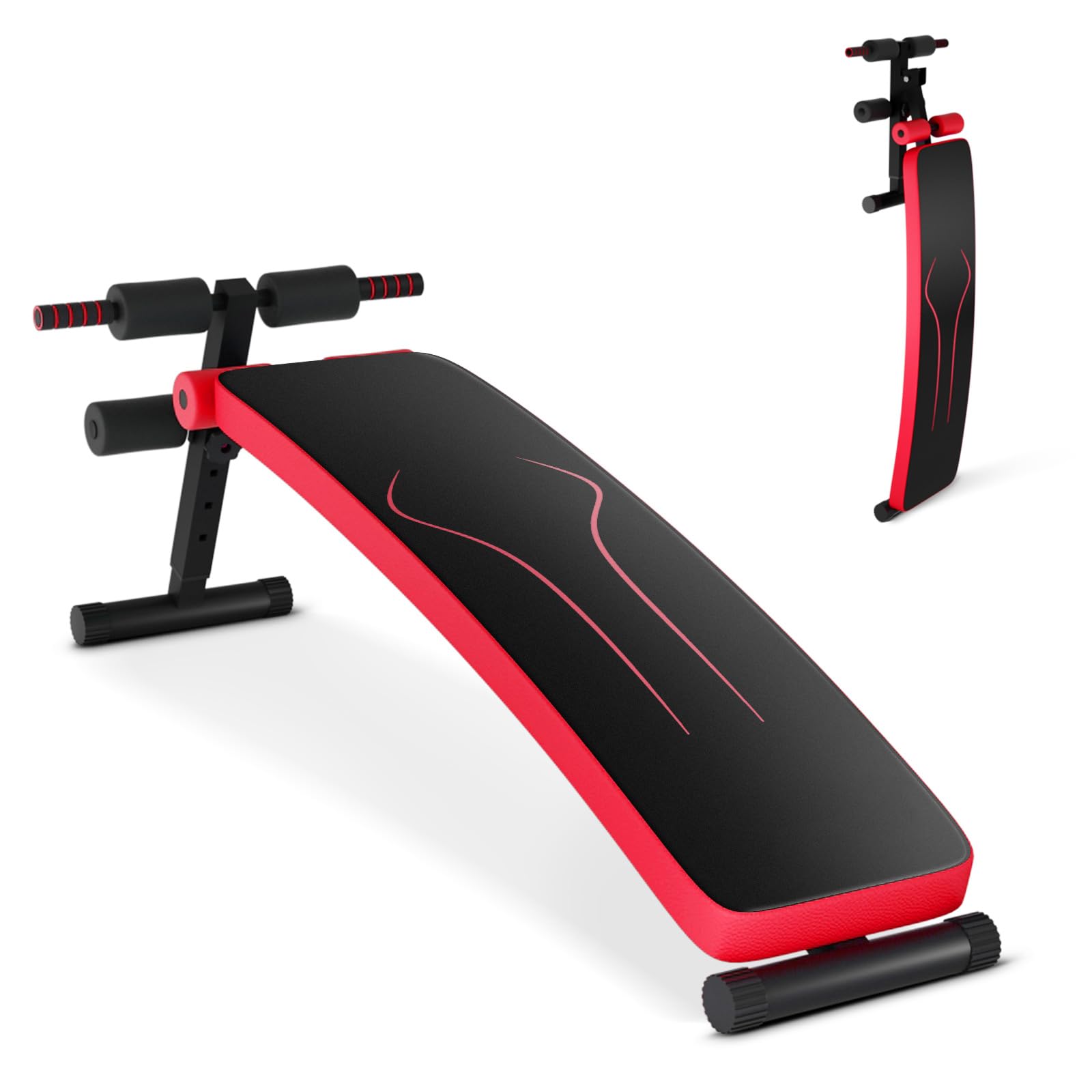 Amazon.co.jp: GYMAX 腹筋ベンチ 折りたたみ式 調節可能なワークアウト