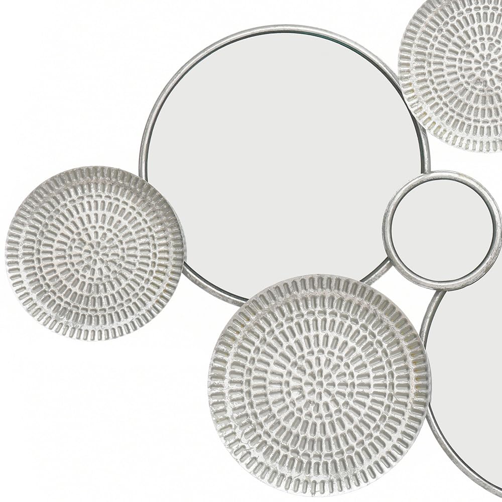 Amazon.co.jp: 幾何学的なラウンドミラーメタルウォールアートリビング