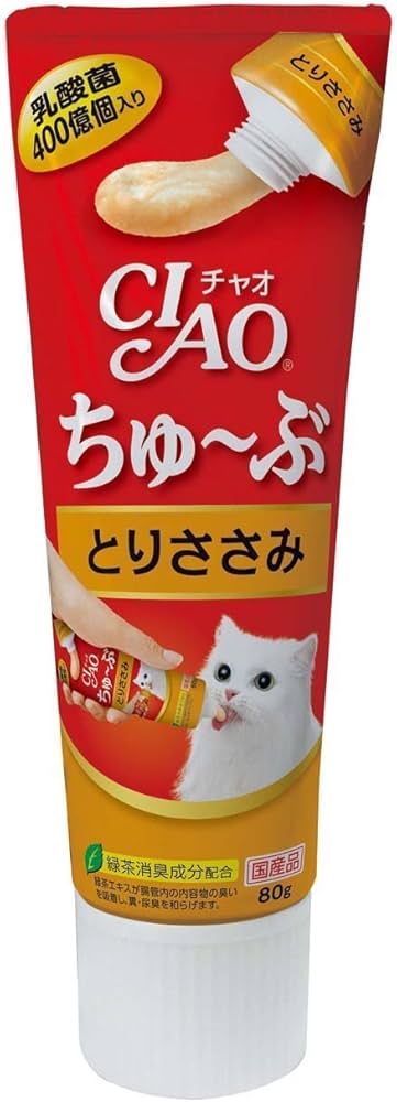 Amazon.co.jp: セット販売 CIAOちゅーる ちゅ～ぶ とりささみ 80g×6本