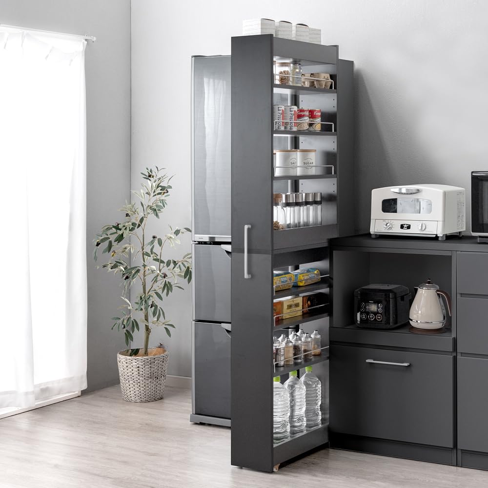 Amazon.co.jp: タンスのゲン 隙間収納 幅18㎝ キッチン収納 すき間収納