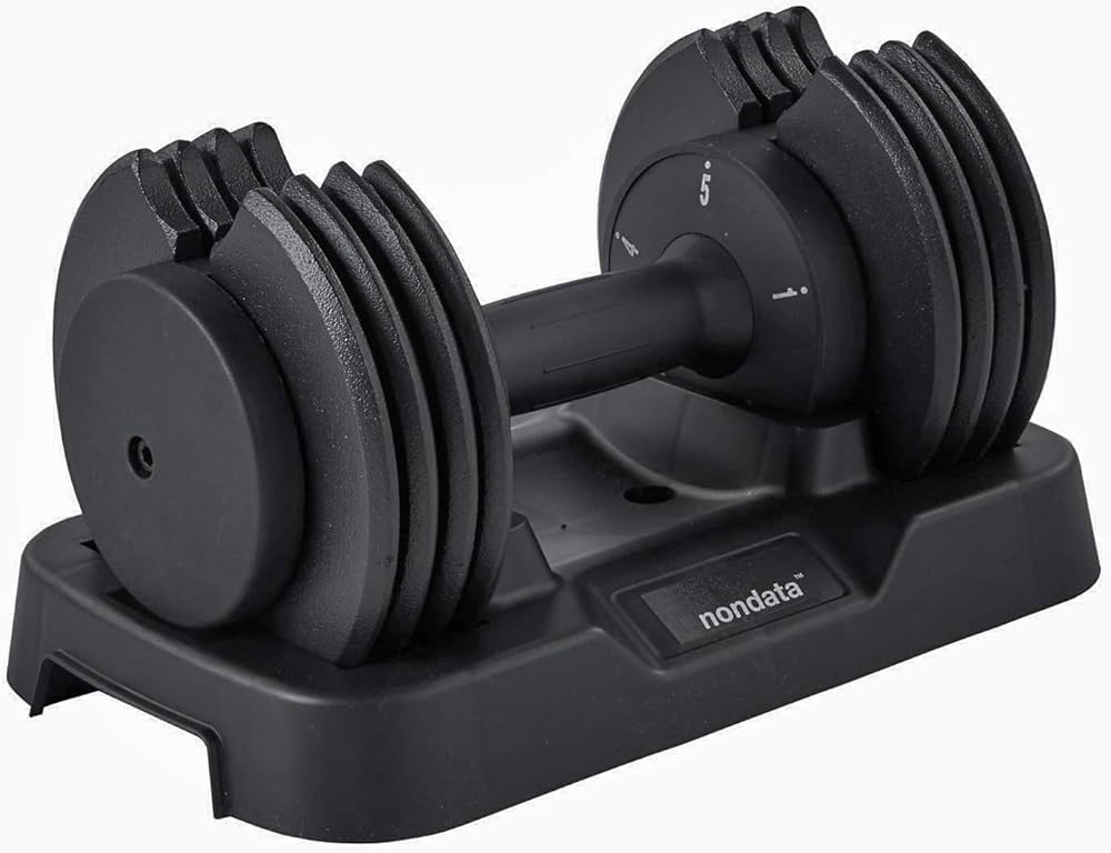 Amazon | nondata 可変式ダンベル 2.2～11.4kg 片手で簡単 5段階調節