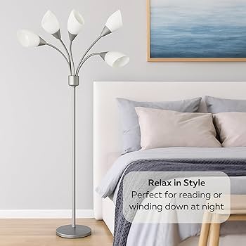 Amazon.co.jp : Light Accents メデューサ シルバー フロアランプ