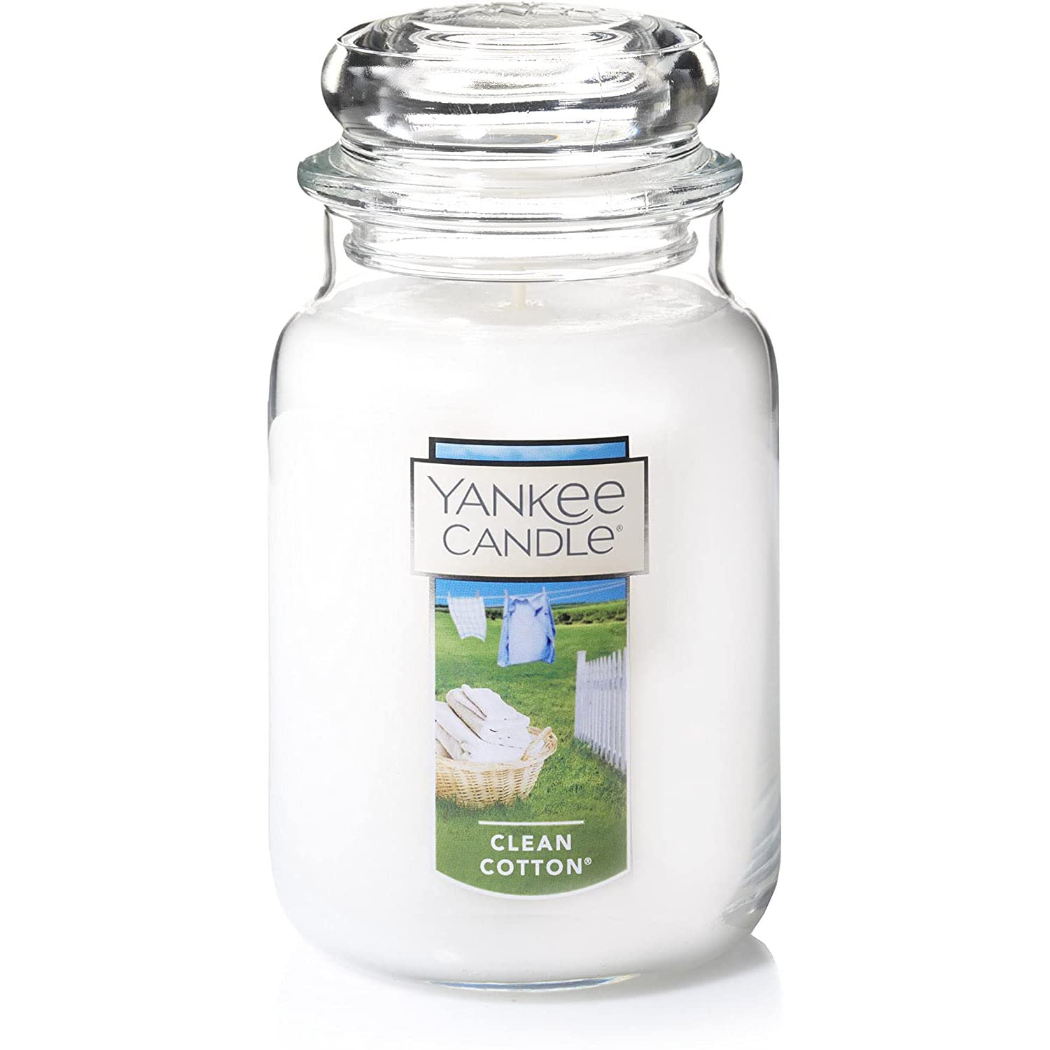 Amazon.com: Yankee Candle Clean Cotton Scented, Classic 22oz Large