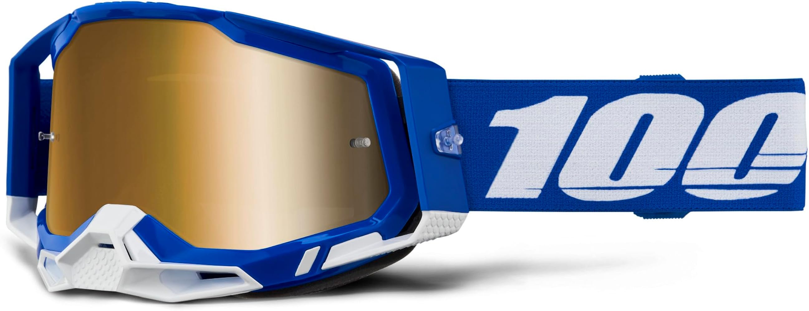 Amazon.co.jp: 100% Racecraft 2 MX オフロードゴーグル ブルー ミラー