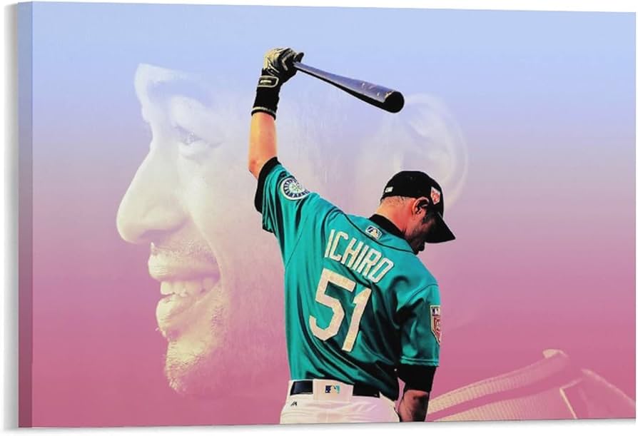 Amazon.co.jp: アートパネル イチロー Ichir 木製の枠 アートフレーム