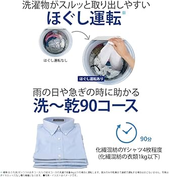 Amazon.co.jp: シャープ SHARP タテ型洗濯乾燥機 幅56.5cm(ボディ幅