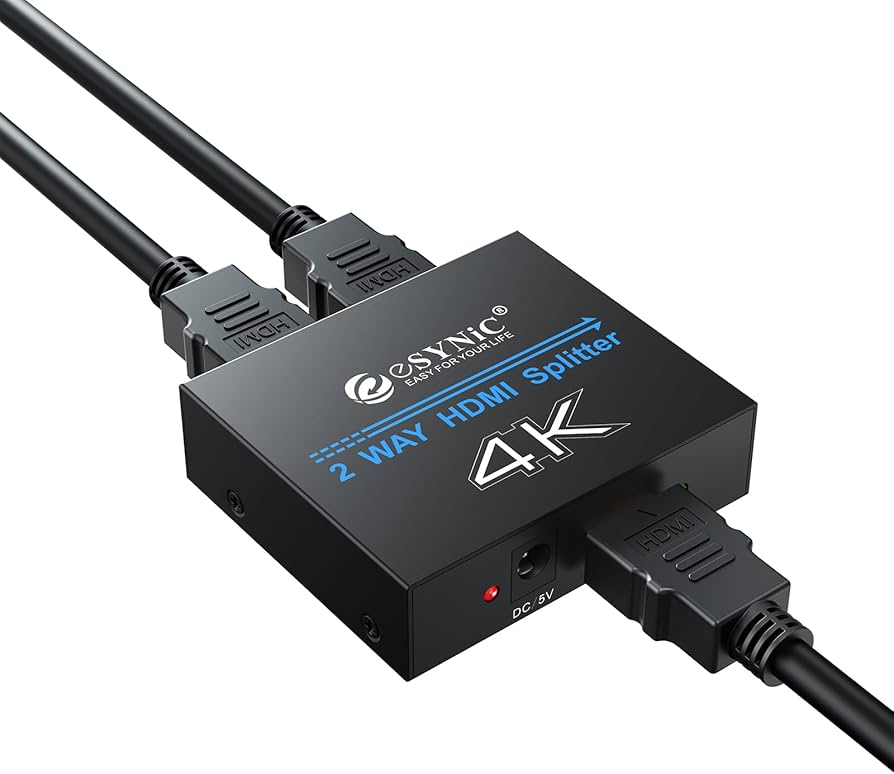 Amazon | HDMI 分配器 4K eSynic 1入力2出力 3D HDMIスプリーター 電源