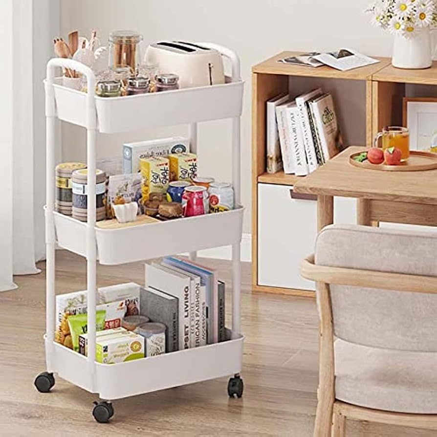 Amazon｜テーブル下本棚 読書ラック 簡易収納キャビネット 着地 可動式