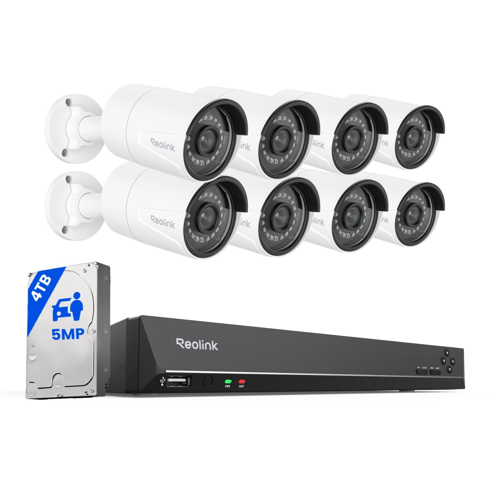 Amazon.com: REOLINK 16CH 5MP Home Security Camera System, 8pcs