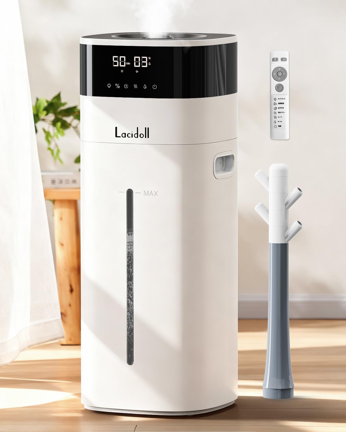 Amazon.co.jp: LACIDOLL 加湿器 大容量 スチーム式 ハイブリッド式