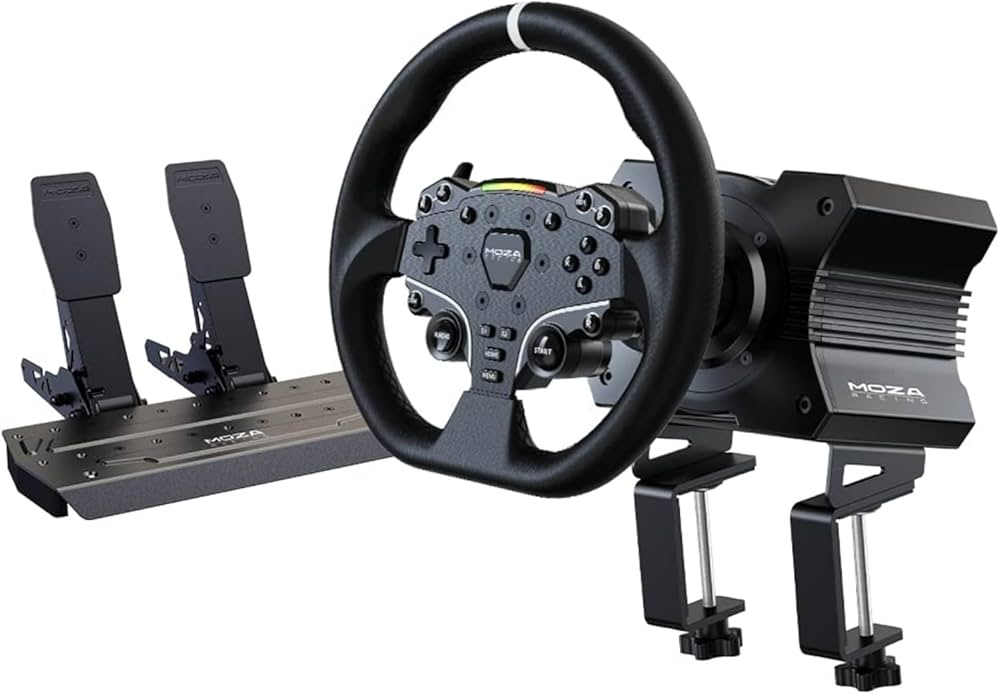 Amazon.com: MOZA R5 Wheel and Pedals Kit Racing Simulator 5.5Nm
