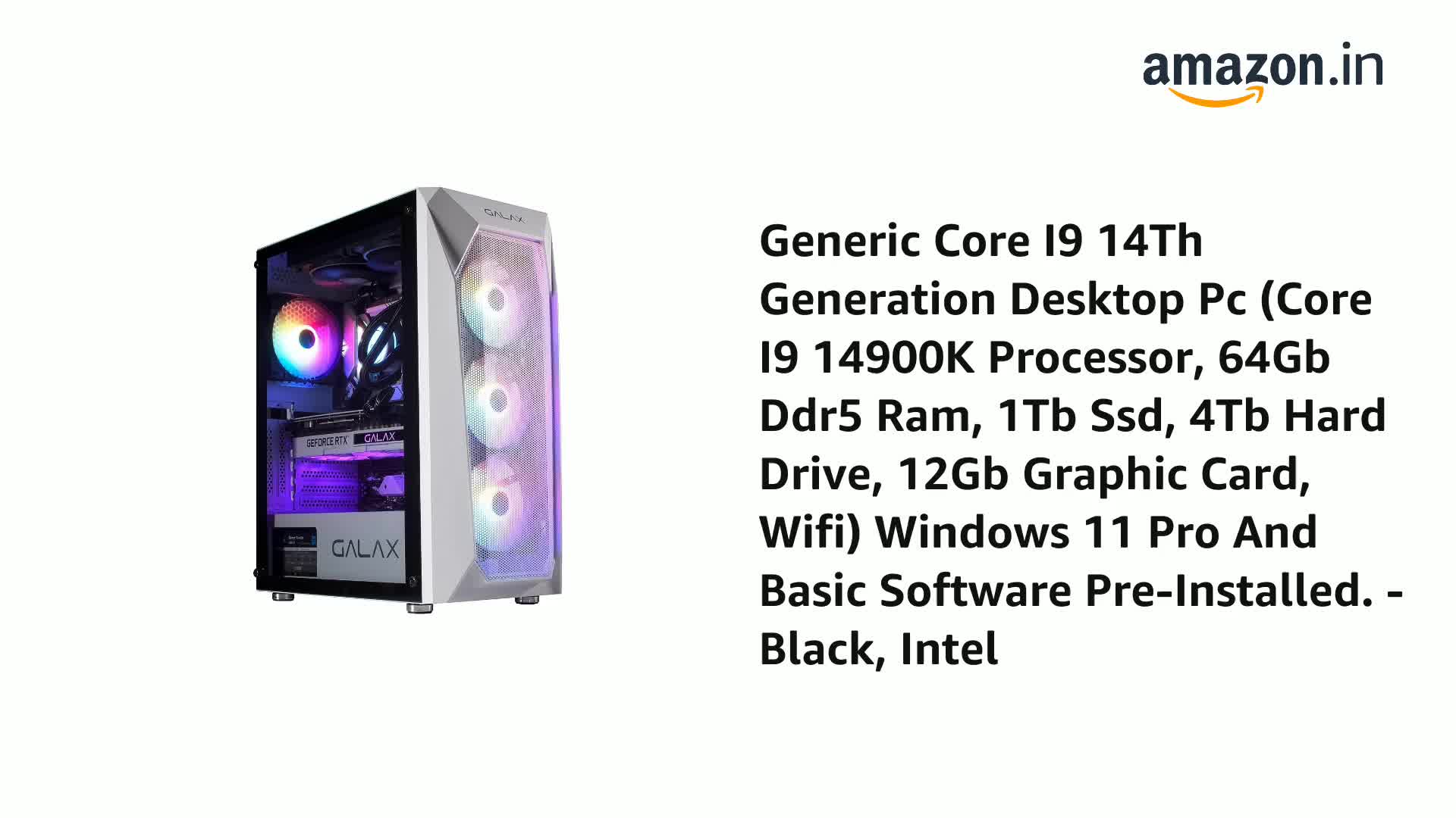 Generic Core I9 14Th Generation Desktop Pc (Core I9 14900K