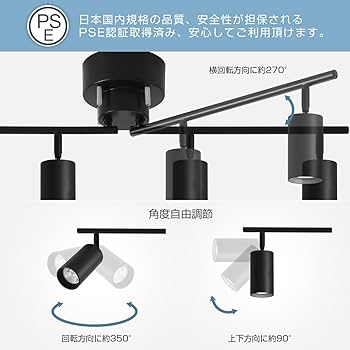 Amazon.co.jp : ANWIO シーリングライト 4灯 スポットライト 700LM 6畳