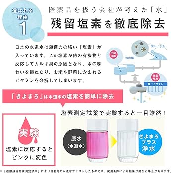 Amazon | ダイト薬品 浄水器 蛇口 直結型 きよまろプラス 日本製 塩素