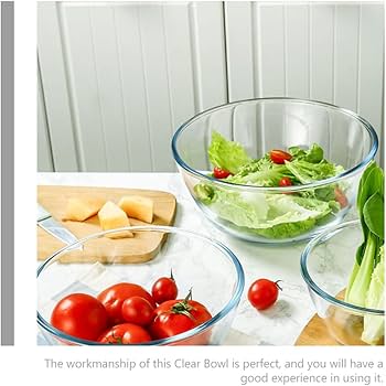 Amazon.co.jp: 麺鉢 丼 食器 サラダボウル ガラス 特大 深型 2700ml