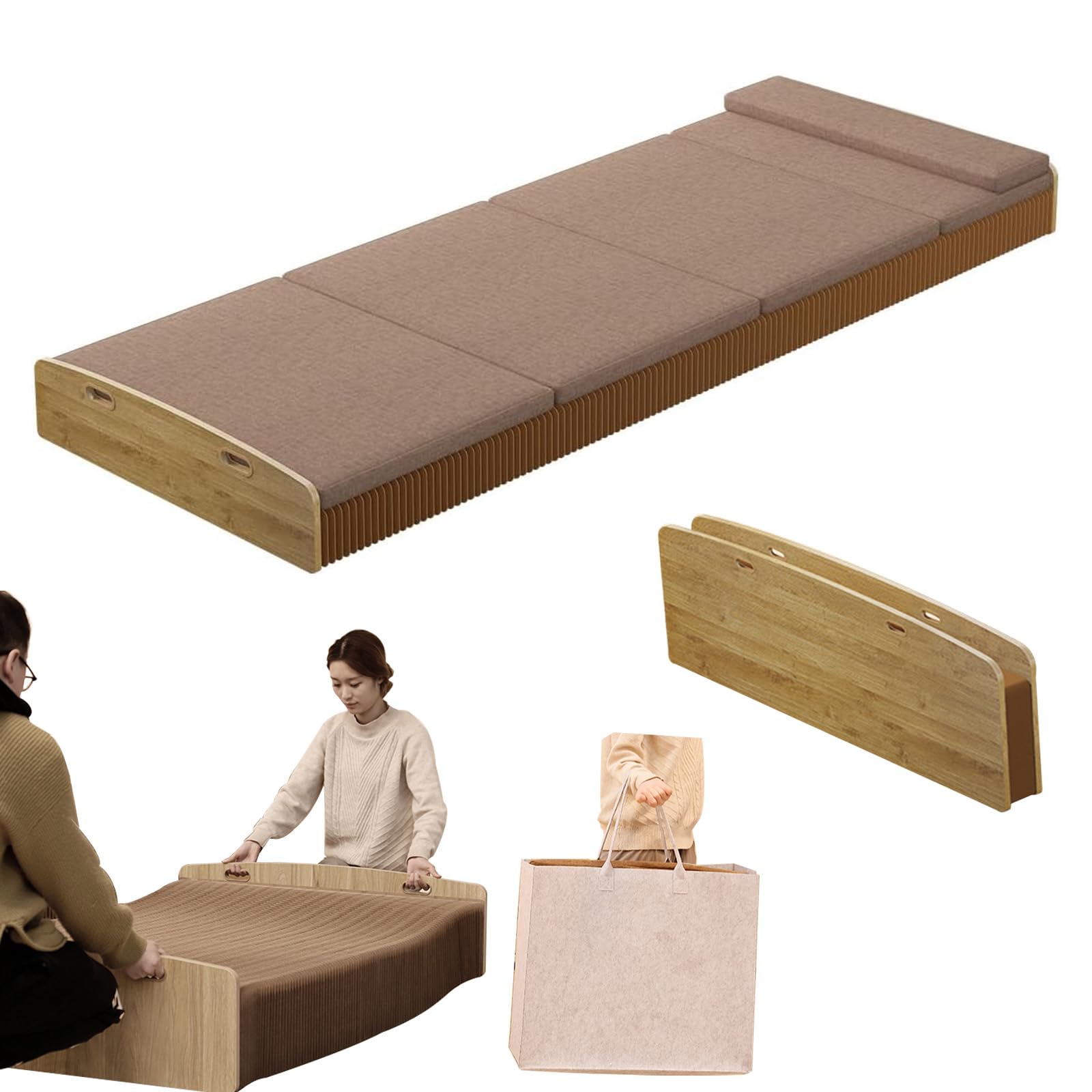 Amazon｜ペーパーベッド シングル/ダブル 伸縮式 折畳み