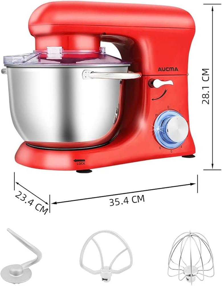 Amazon | Aucma スタンドミキサー 4.5L大容量 3種類アタッチメント付き