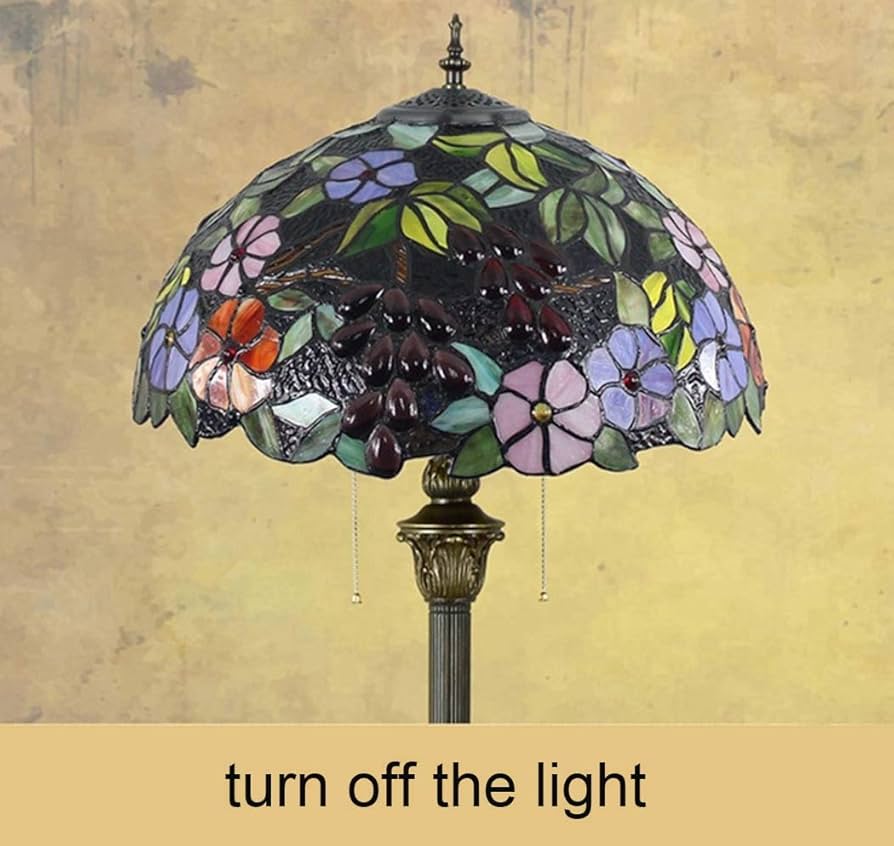 Amazon.co.jp : ティファニースタイルのフロアライト手作りグレープ