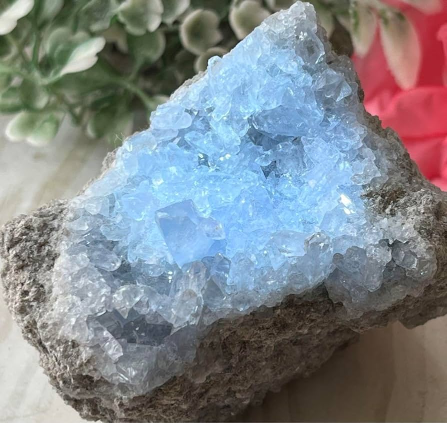 Amazon.co.jp: 天使の石セレスタイト 天青石 原石 ラフストーン 大 R