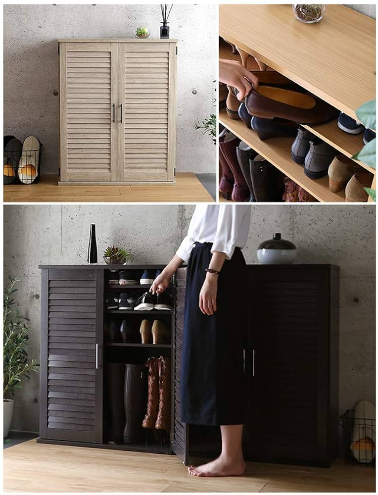 Amazon｜ルーバーシューズボックス 75cm幅 ルーバー（下駄箱 玄関収納