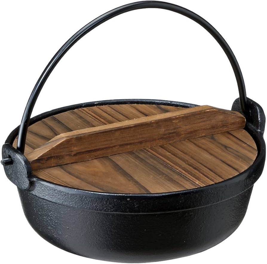 Amazon.co.jp: イシガキ いろり鍋 黒 17cm 木蓋付き 鍋 ガス火 IH 対応