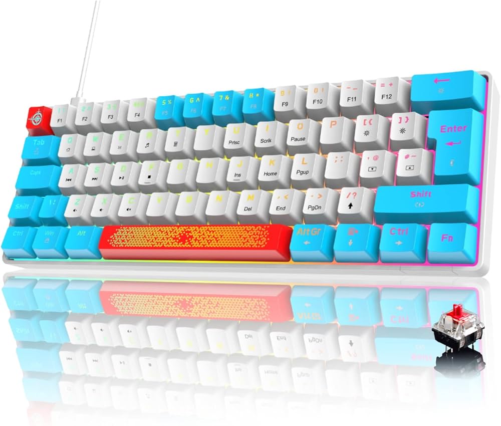 Amazon | ゲーミングキーボード メカニカルキーボード テンキーレス 61