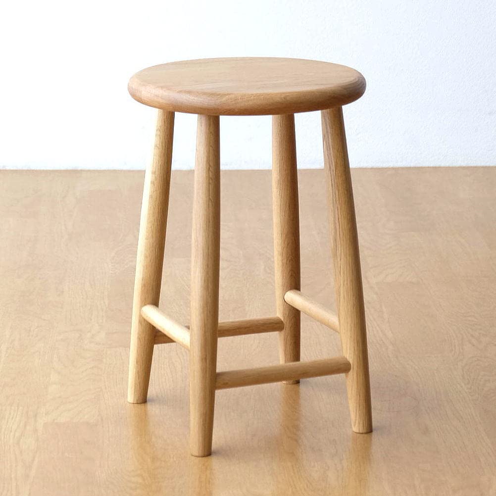 Amazon.co.jp: スツール 天然木 無垢材 おしゃれ オーク 木製スツール