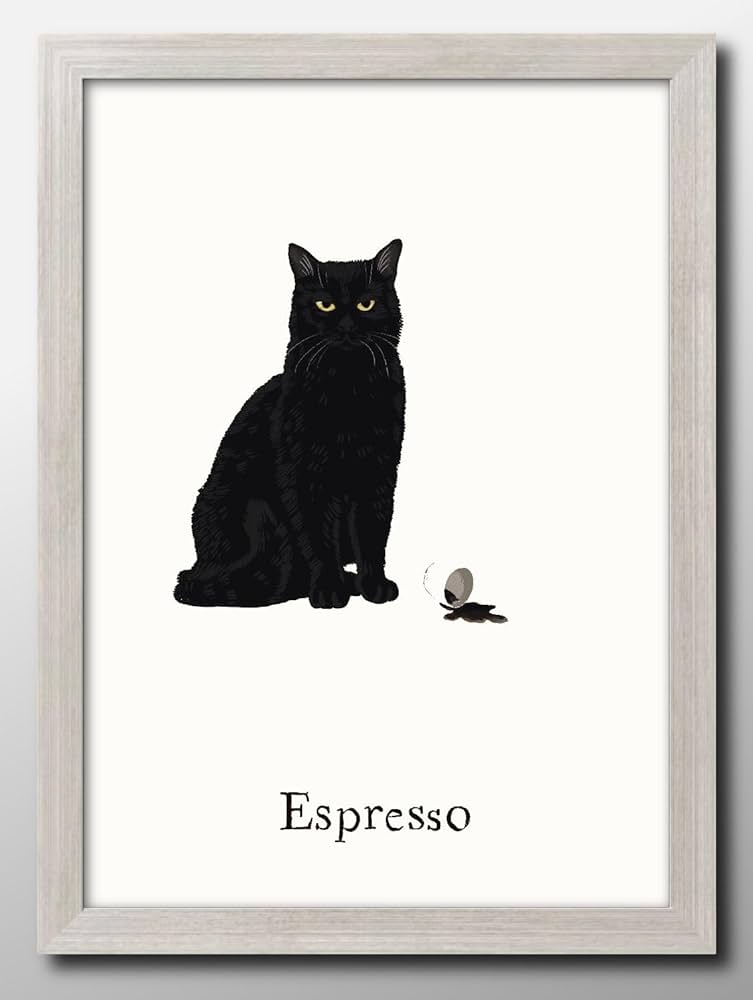 Amazon.co.jp: 黒猫 ネコ 北欧 A3 サイズ おしゃれ 絵画 インテリア