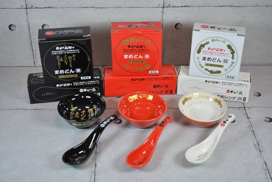 Amazon.co.jp: 天下一品 まめどんぶり まめ レンゲ セット ラーメン 鉢