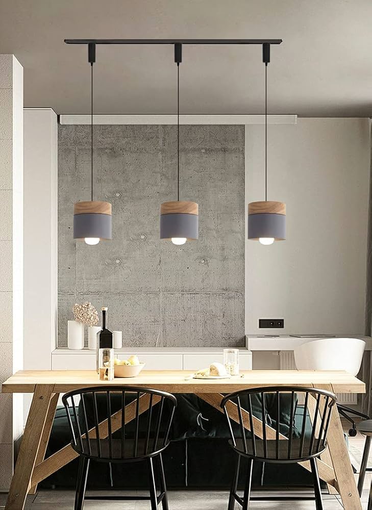 Amazon.co.jp : KIVEN 3個パック 木製ペンダントライト 長さ調節可