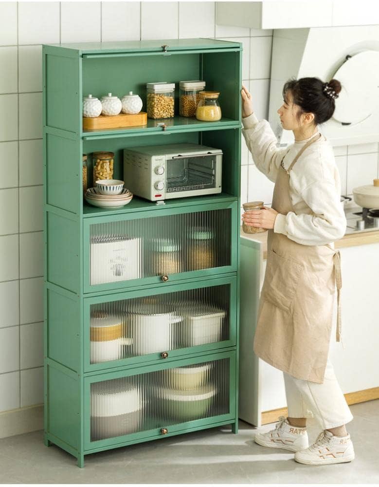 Amazon｜EREVNPAM 食器棚 キャビネット チェスト 小型 中型 2段 3段 4