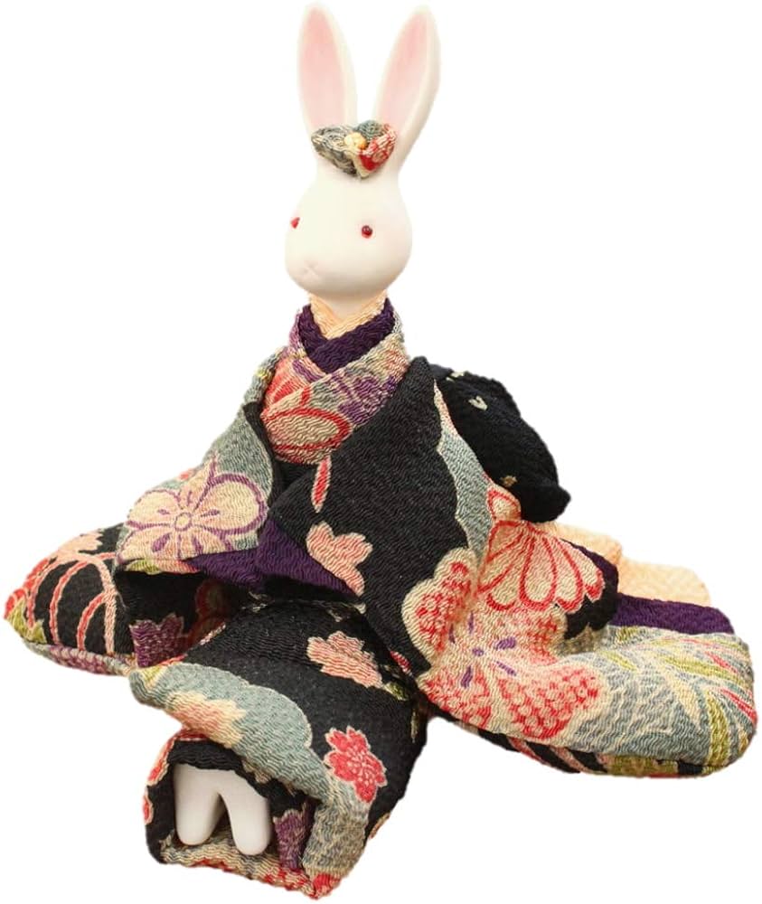 Amazon.co.jp: 凛香オルゴールドール 縮緬友禅 黒 曲名 七つの子