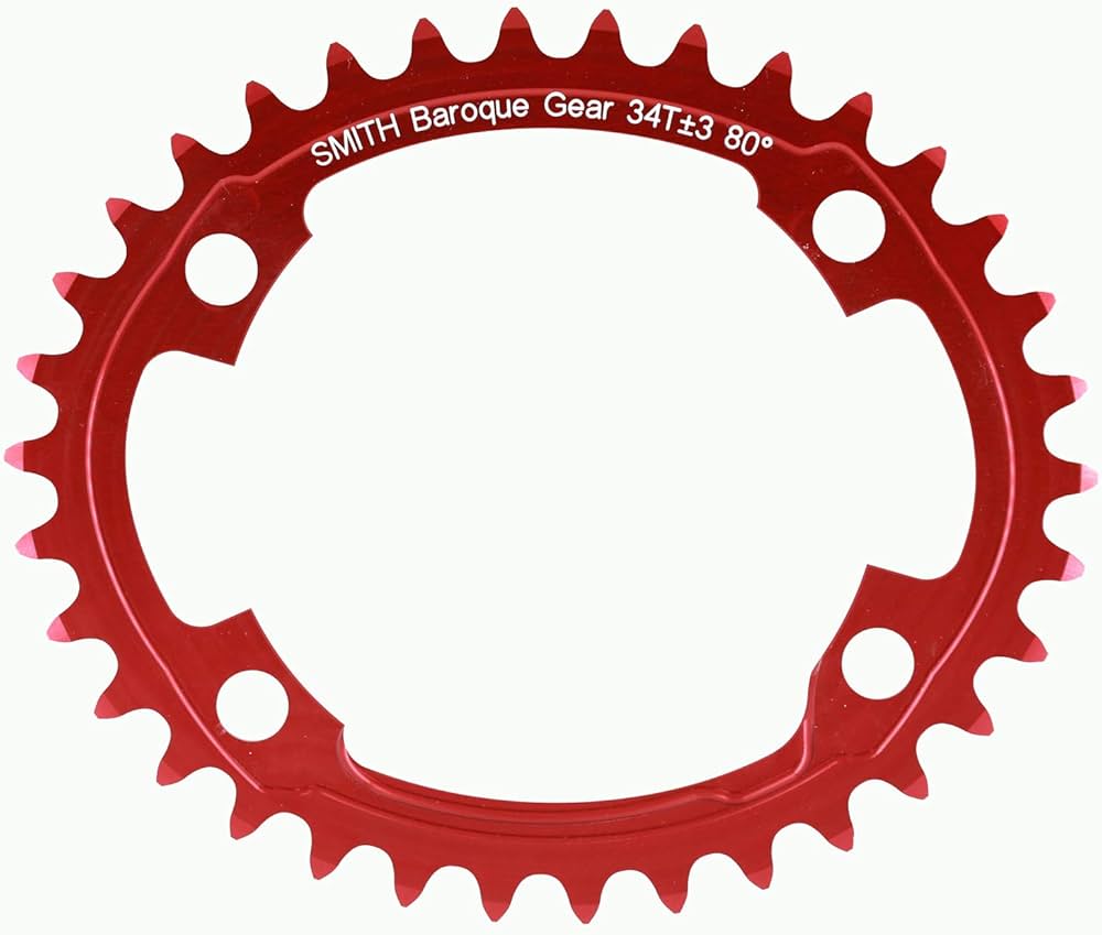 Amazon | Baroque Gear 34T ±3 80° 4穴 赤 | スミス バロックギア
