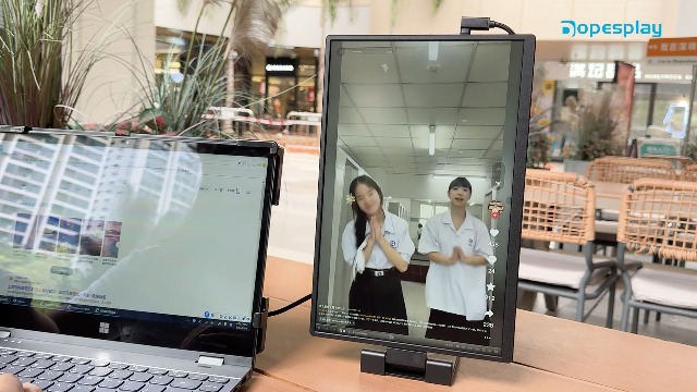 Amazon.co.jp: Dopesplay 1200P 360°回転 1画面 デュアルモニター 14