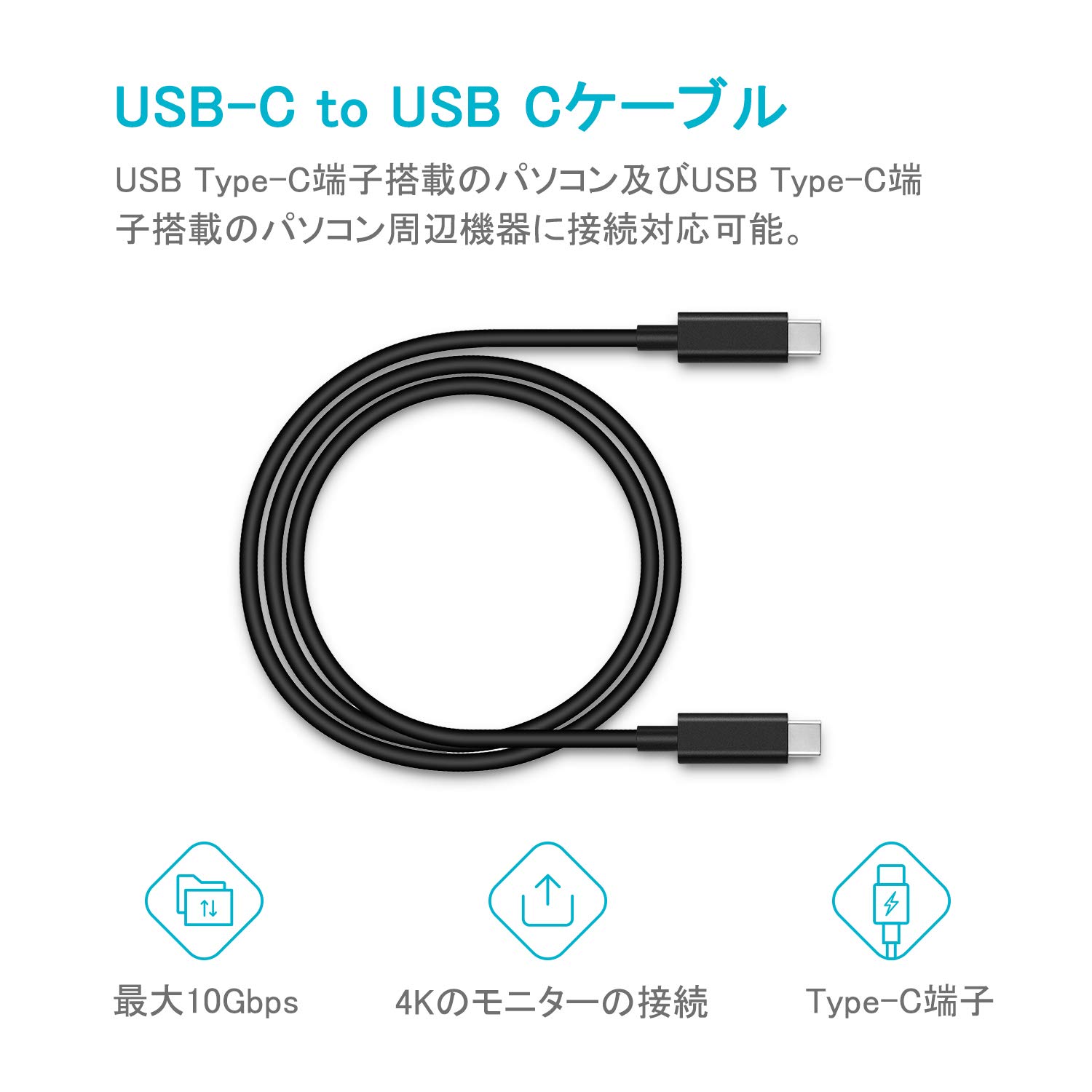 Amazon.co.jp: HUION フル機能USB-C to USB Cケーブル 液タブ HUION