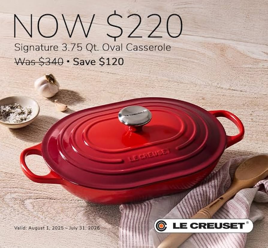 Amazon.com: Le Creuset Enameled Cast Iron Signature Oval Casserole
